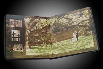 Two page wedding album panorama