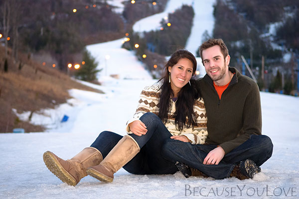 Vania and Ryan at the Ski Slope -- Robert Winton, Wedding Photographer, Pennsylvania.