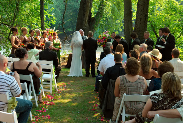 The wedding ceremony.