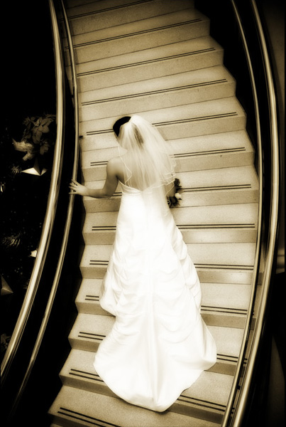 The bride pauses in thought prior to the ceremony.