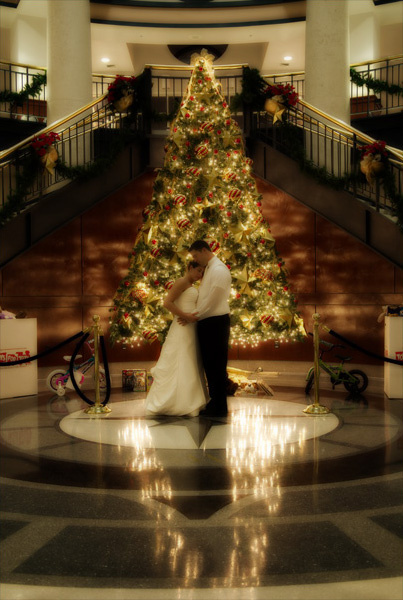 The newly wed bride and groom.