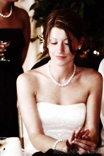 Quiet reflection by the bride