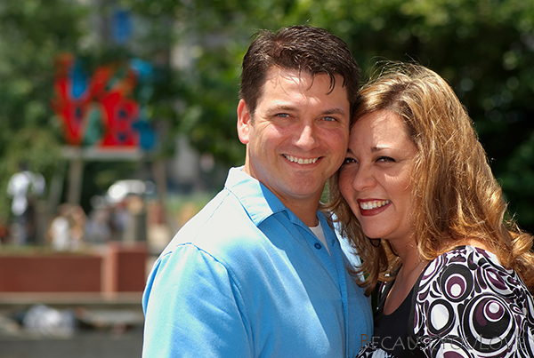 Formal portrait near love park in Philadelphia