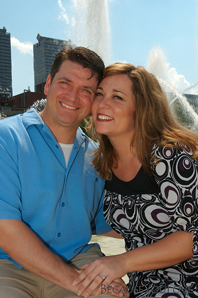 A formal image infront of the fountain at logan park in Philadelphia Pennsylvania