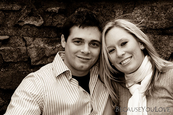 Image from a wedding engagement session for Alaina and Steven in New Hope Pennsylvania