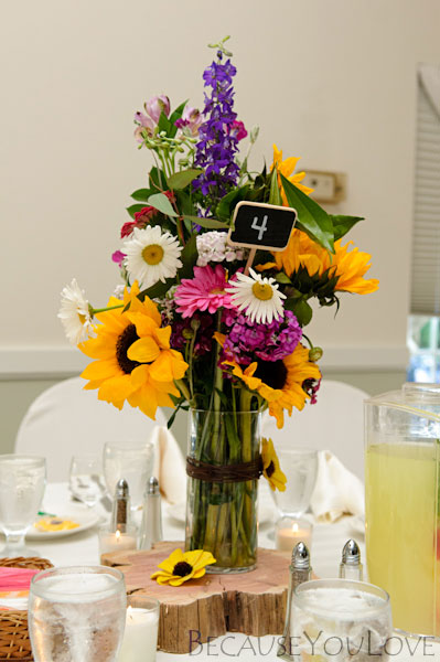 centerpiece at wedding reception