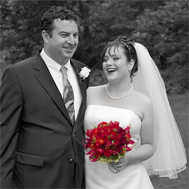 this wedding photograph has been artistically enhanced